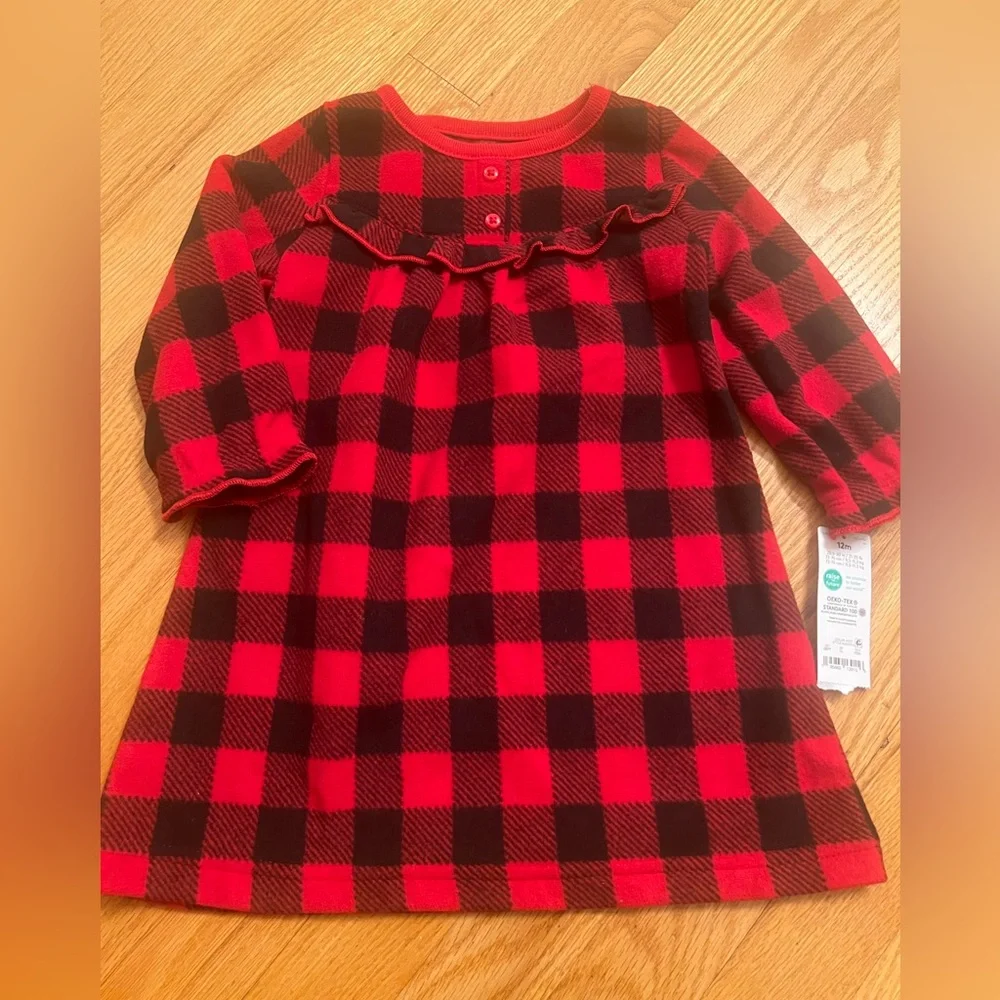 Pajama plaid dress nightgown